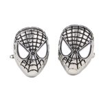 Abotoadura Homem Aranha Prata Abotoadura Homem Aranha Prata