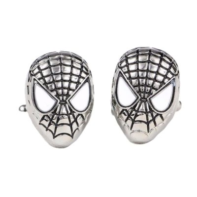 Abotoadura Homem Aranha Prata