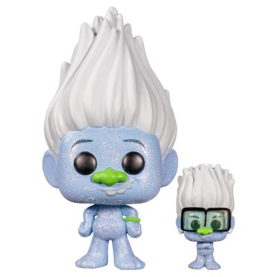 Funko Pop Movies - Trolls World Tour Guy Diamond 882 (With Tiny) (Diamond Collection)