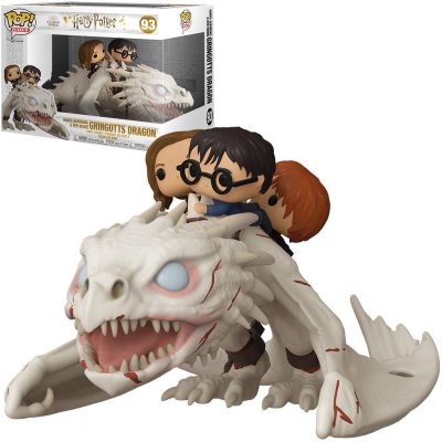 Funko Pop Rides - Harry Hermione Ron Riding Gringotts Dragon 93