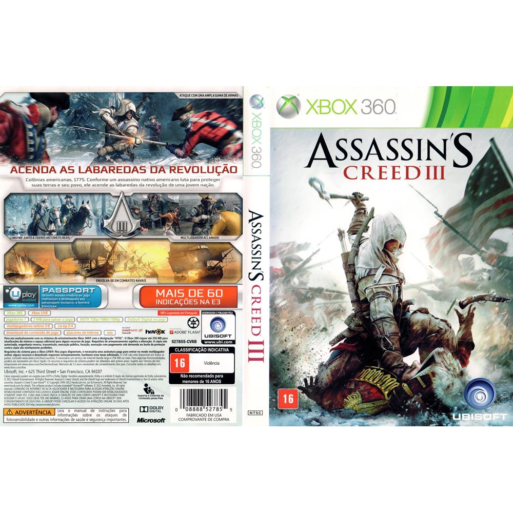 Assassin's Creed III - Xbox One 360 - Microsoft - Jogos de Luta