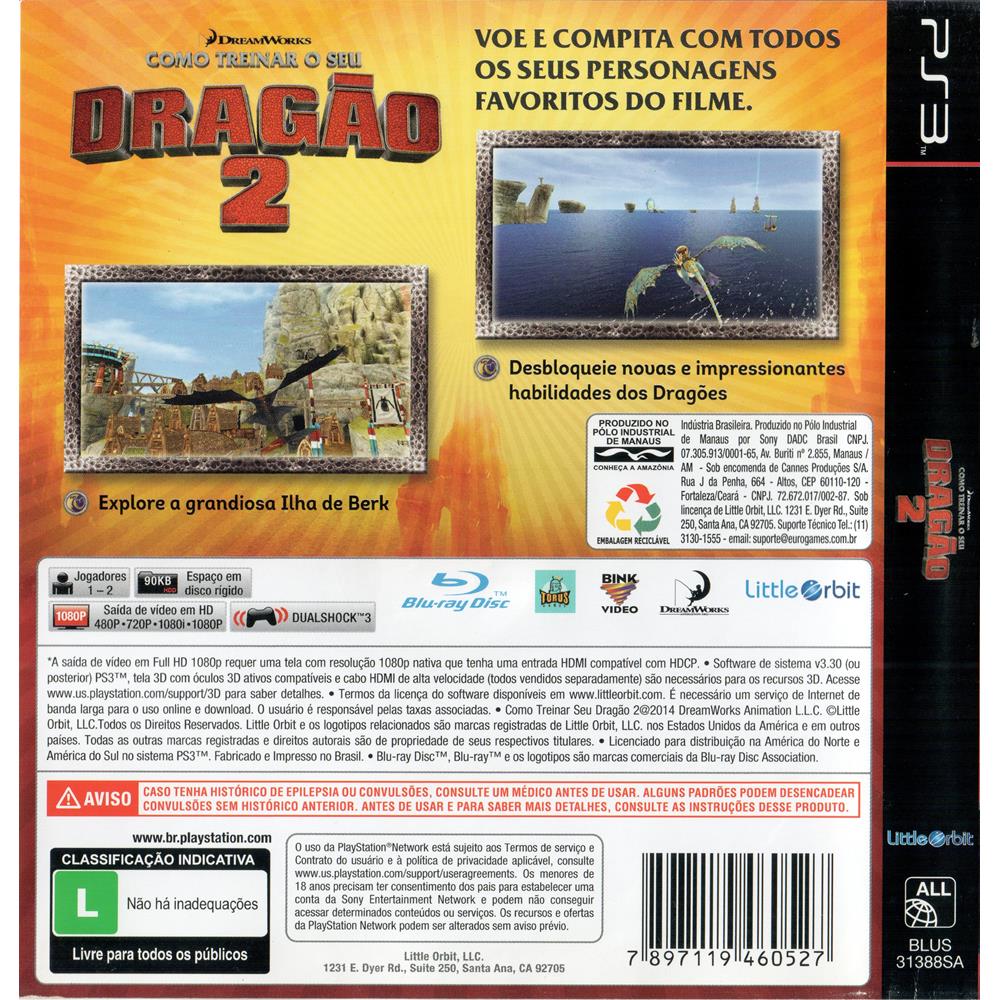 Como Treinar Seu Dragão 2 - Ps3 #1* (Com Detalhe) - Arena Games - Loja Geek