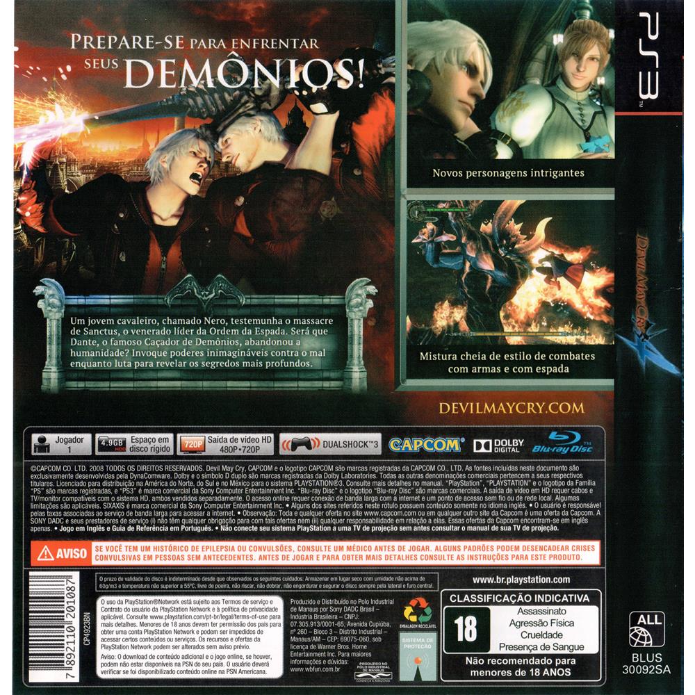 Devil May Cry 4 - Ps3 (Seminovo) - Arena Games - Loja Geek