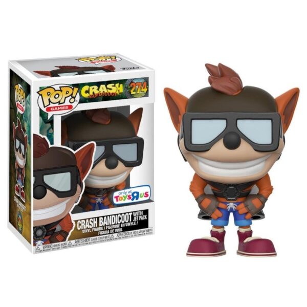 Funko Pop Games - Crash Bandicoot 274 (With Jet Pack) (Only At Toys R Us) (Vaulted)