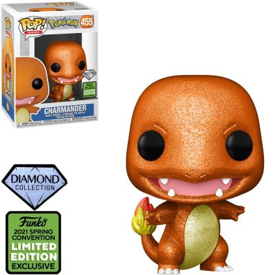 Funko Pop Games - Pokemon Charmander 455 (Diamond) (Exclusive 2021 Spring Convention) (Vaulted)