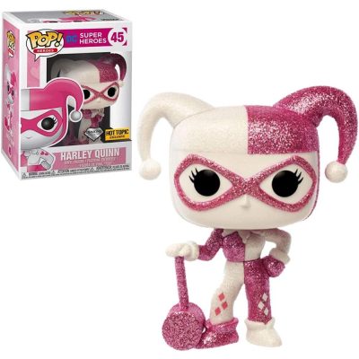 Funko Pop Heroes - Dc Super Heroes Harley Quinn 45 (Pink) (Diamond Collection) (Hot Topic Exclusive) (Vaulted) #1