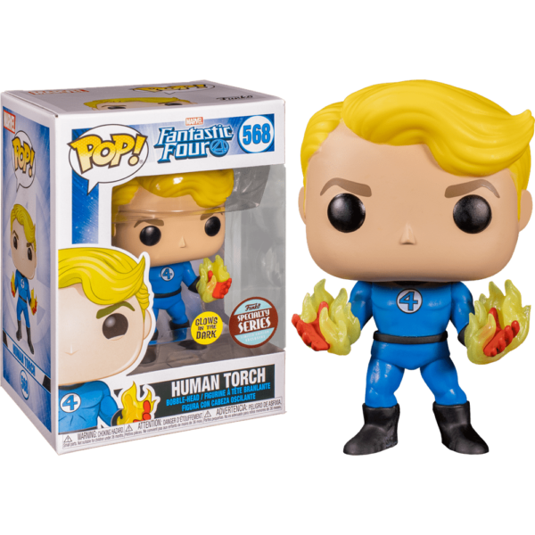 Funko Pop Marvel - Fantastic Four Human Torch 568 (Glows) (Specialty Series) (Vaulted)