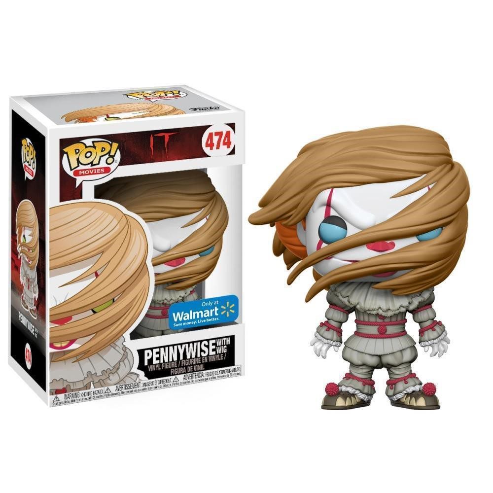 Funko Pop Movies - It Pennywise 474 (With Wig) (Only At Walmart) (Vaulted)