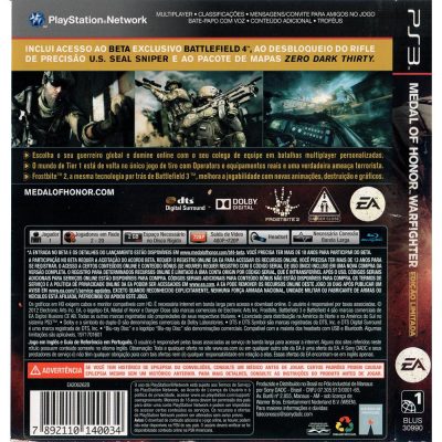 Medal Of Honor Warfighter - Ps3 (Sem Manual)