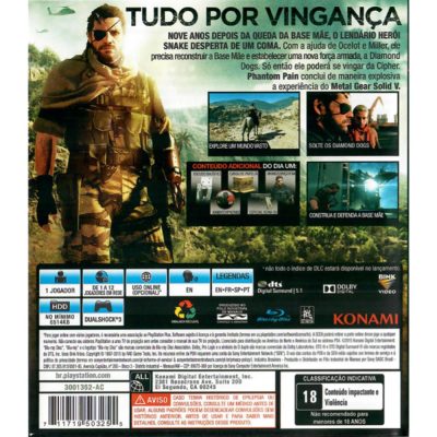 Metal Gear Solid V: The Phantom Pain - Ps3
