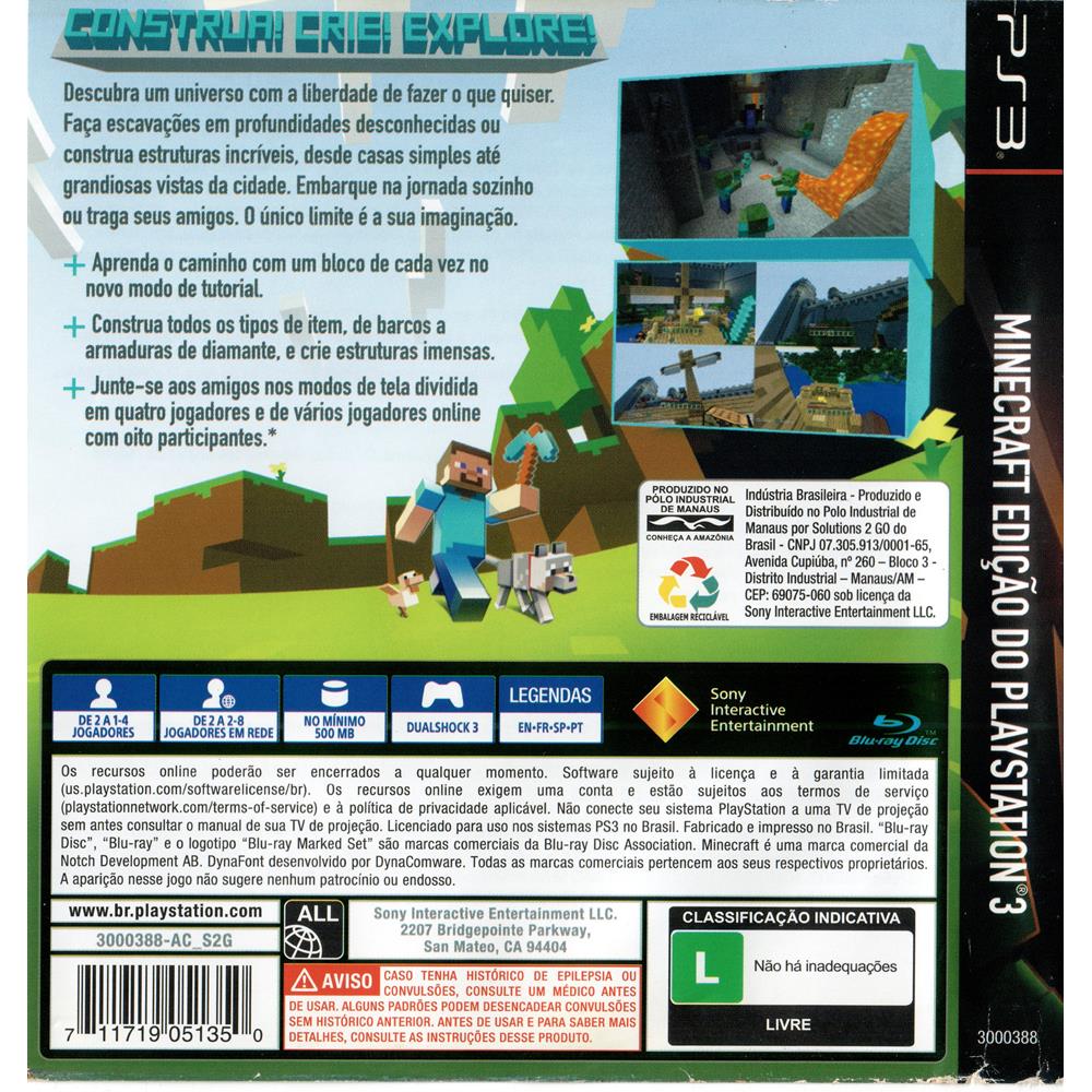 Jogo Minecraft Ps3, Comprar Novos & Usados