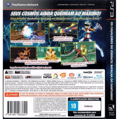 Os Cavaleiros Do ZodÃaco Batalha Do Santuário - Ps3 #1 *