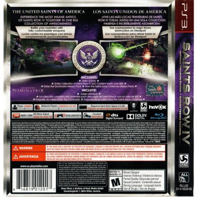 Saints Row Iv National Treasure Edition - Ps3 (Greatest Hits)