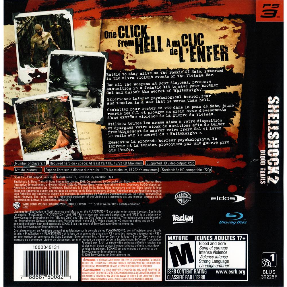 Shellshock 2: Blood Trails - PlayStation 3 : : Jeux vidéo
