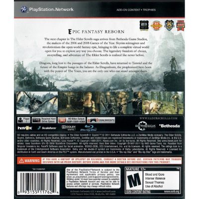 The Elder Scrolls V Skyrim - Ps3 (Com Mapa)