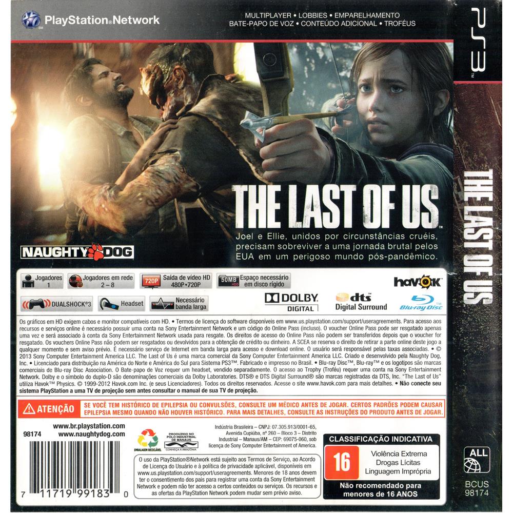 the last of us dublado para ps3 em mídia digital