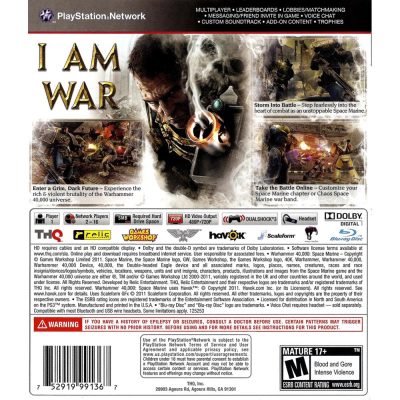 Warhammer 40.000 Space Marine - Ps3