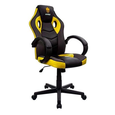 Cadeira Gamer Evolut Eg90 Hunter - Amarelo/Preto (Montada)