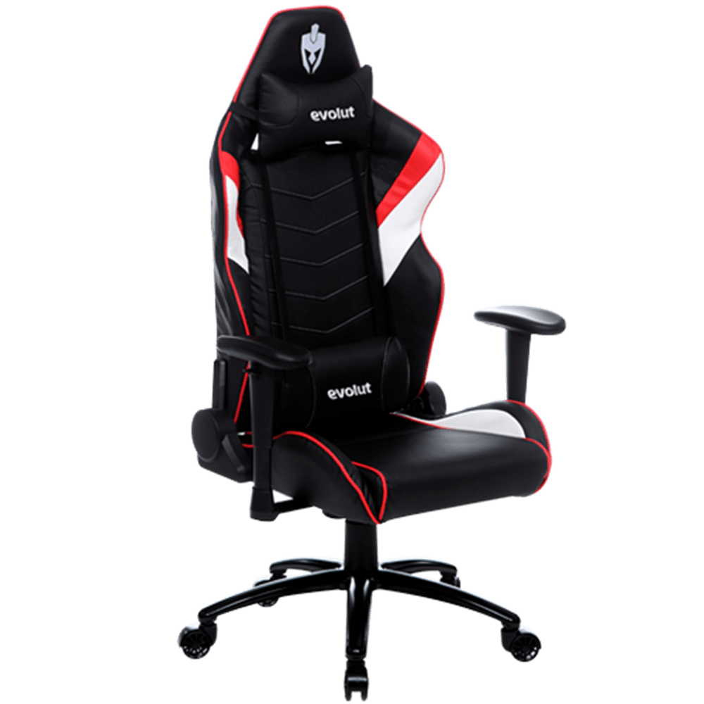 Cadeira Gamer Heavy Preto Vemelho E Branco - Evolut Eg990 (Montada)
