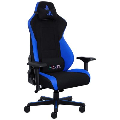 Cadeira Gamer Playstation By Pcyes - Azul - Cadgpsaz (Montada)