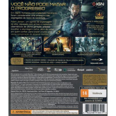 Deus Ex Mankind Divided Edição Day One - Xbox One
