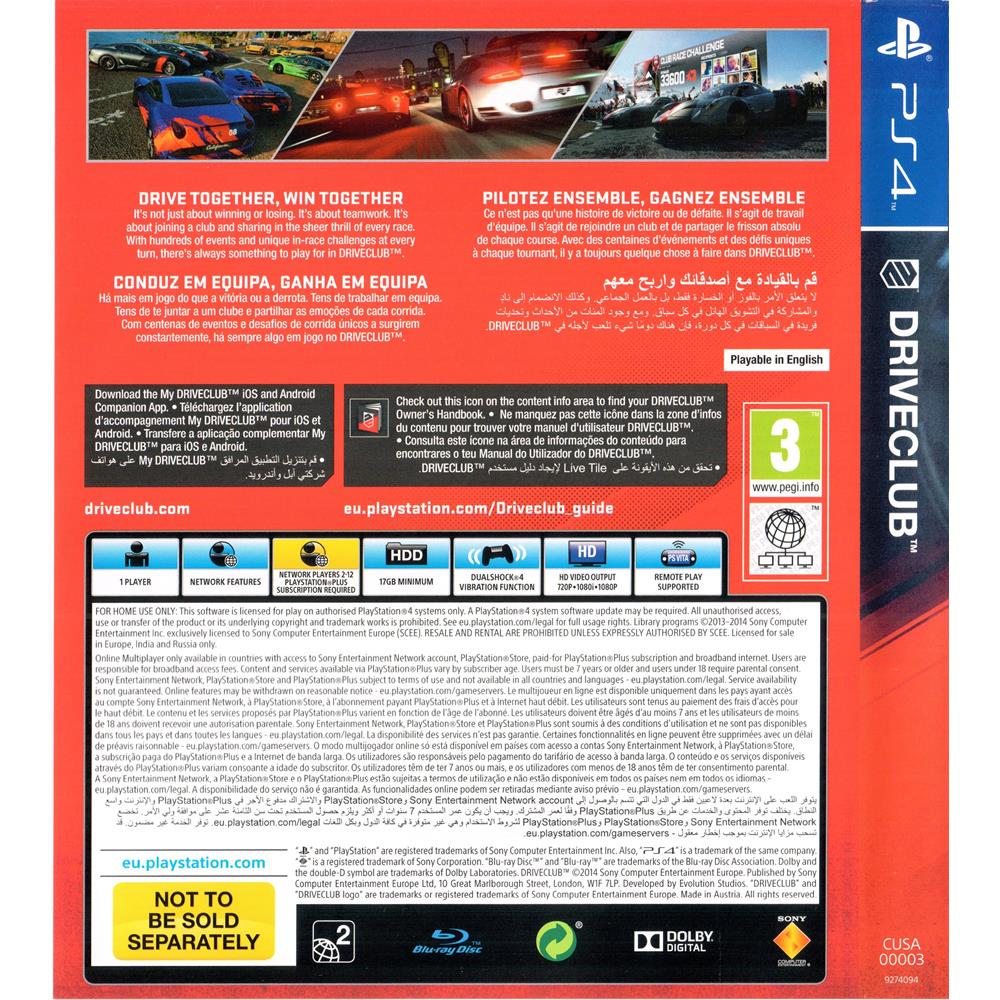 Driveclub - PS4 - Game Games - Loja de Games Online