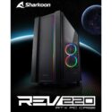 Gabinete Gamer Sharkoon Rev220 Mid Tower 4 Fans Rgb - Lateral Vidro (Sem Caixa)