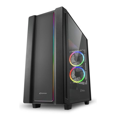 Gabinete Gamer Sharkoon Rev220 Mid Tower 4 Fans Rgb - Lateral Vidro (Sem Caixa)
