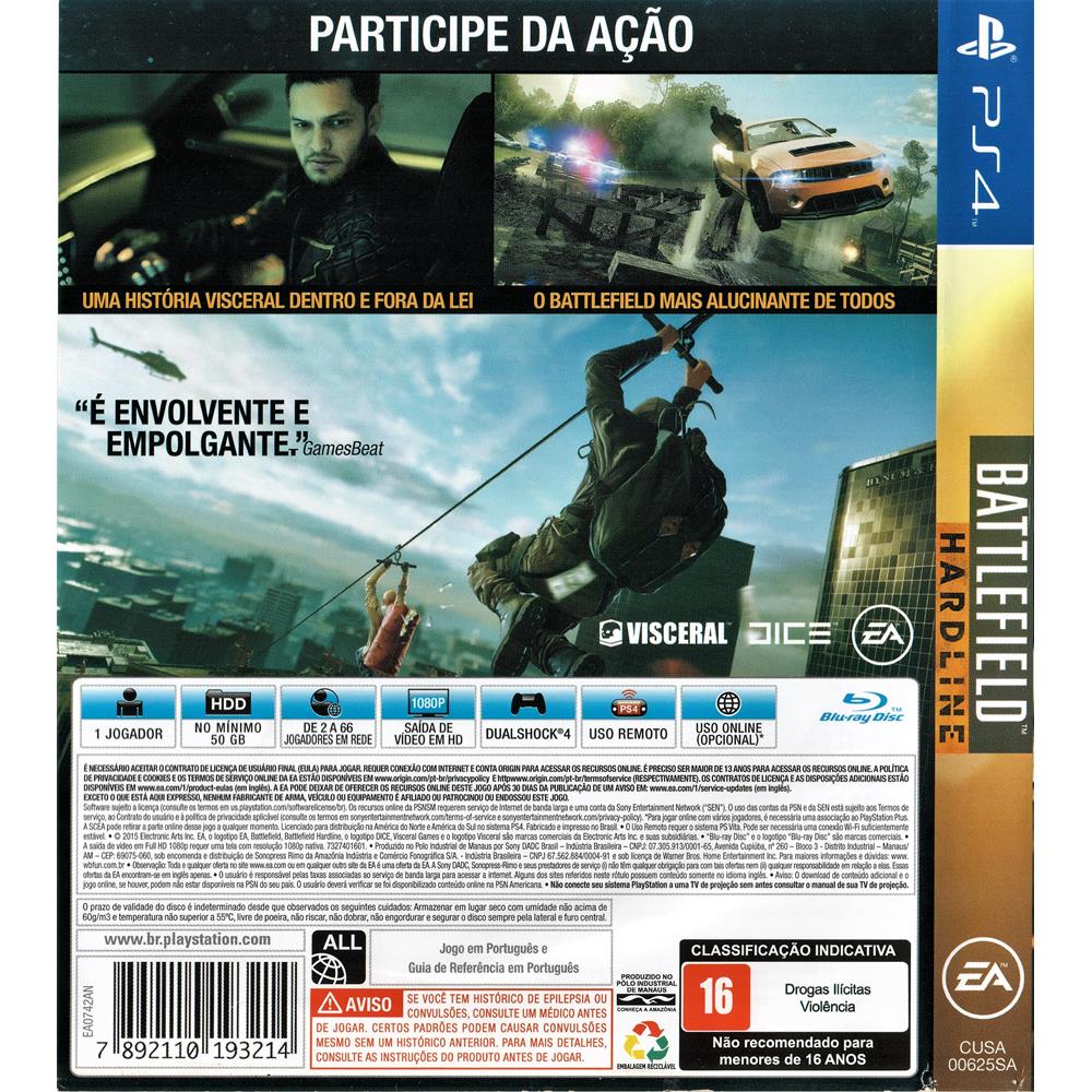 Battlefield 4 PS4 Back cover