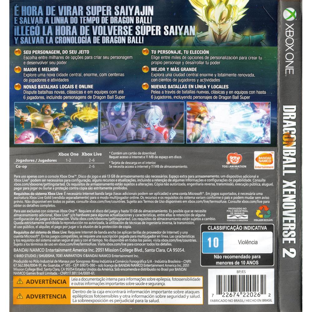 Dragon Ball Xenoverse 2 Xbox One e Series X/S - Mídia Digital - Zen Games l  Especialista em Jogos de XBOX ONE