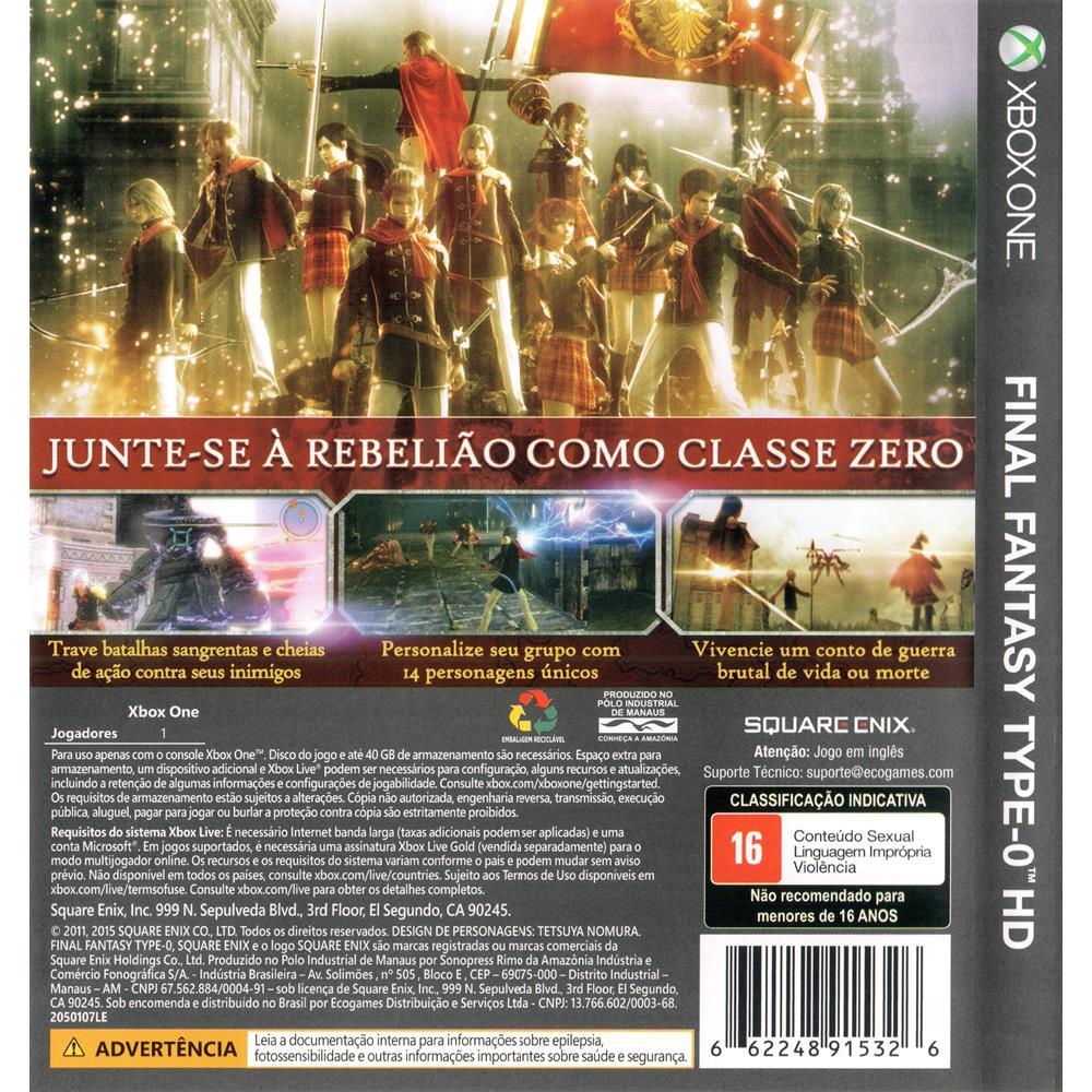 Final Fantasy Type-0 Hd - Xbox One