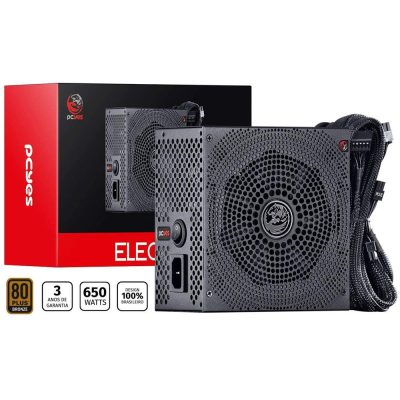 Fonte Atx 650W 80 Plus Bronze Pfc Ativo - Pcyes Electro V2