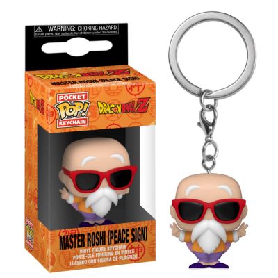 Funko Pocket Pop Keychain - Dragon Ball Z Master Roshi (Mestre Kame) (Peace Sign)