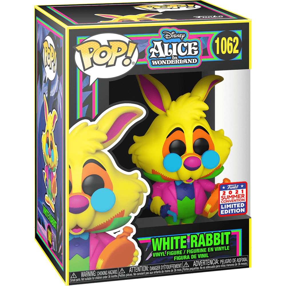 Funko Pop Disney - Alice In Wonderland White Rabbit 1062 (2021 Summer Convention Limited Edition) (Blacklight)