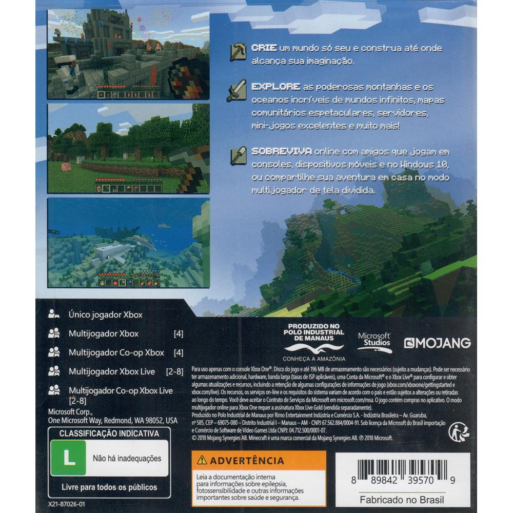 Minecraft - Xbox One (Novo) - Arena Games - Loja Geek