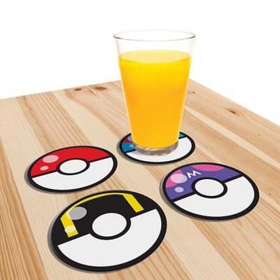 Porta Copos - Pokebolas 4 Peças