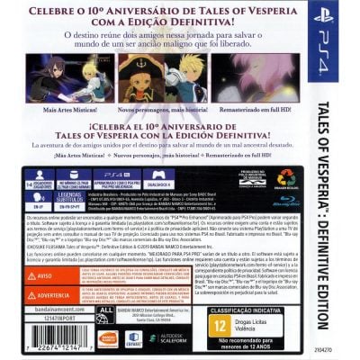 Tales Of Vesperia Definitive Edition - Ps4