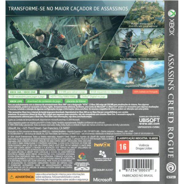 Assassins Creed Rogue - Xbox One / Xbox 360