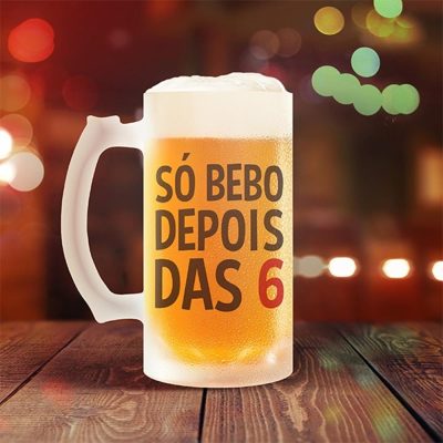 Caneca De Chopp 500Ml - Só Bebo Depois Das 6