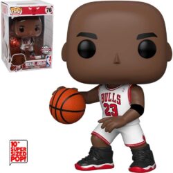 Funko Pop Basketball - Chicago Bulls Michael Jordan 76 (White Home Jersey) (Special Edition) (Super Sized) (Novo)