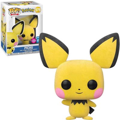 Funko Pop Games - Pokemon Pichu 579 (Flocked) (2021 Wondrous Convention Limited Edition
