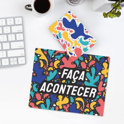 Kit Mousepad E Bloquinho - Faça Acontecer