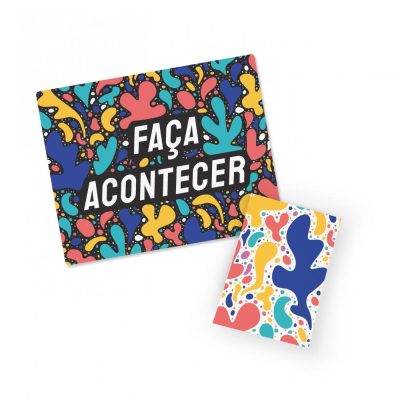 Kit Mousepad E Bloquinho - Faça Acontecer