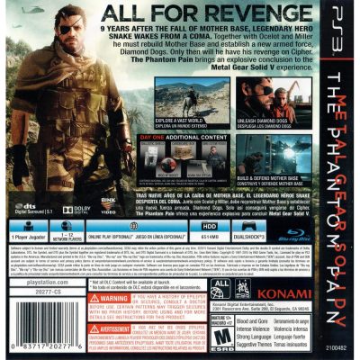 Metal Gear Solid V The Phantom Pain - Ps3 (Com Mapa)