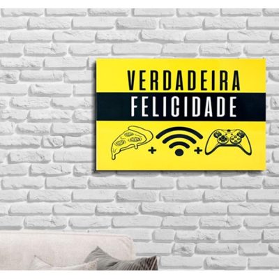 Placa Decorativa (20X26) - Verdadeira Felicidade