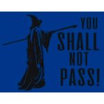 Placa Decorativa (20X26) - You Shall Not Pass!