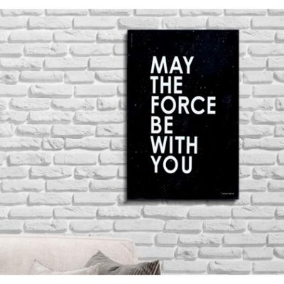 Placa Decorativa (26X20) - May The Force Be With You
