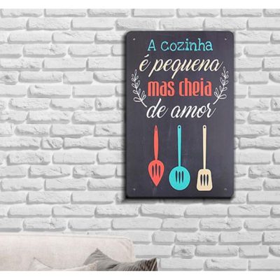 Placa Decorativa (30X20) - A Cozinha É Pequena