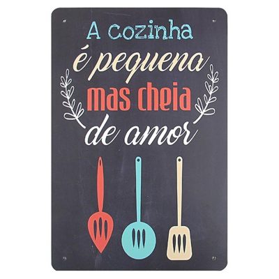 Placa Decorativa (30X20) - A Cozinha É Pequena