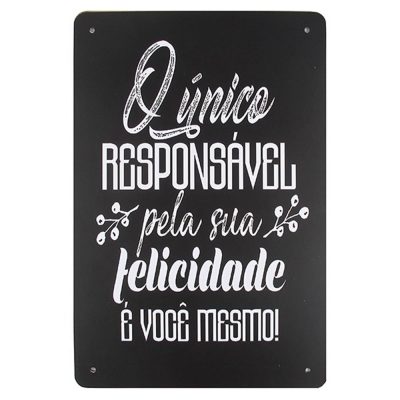 Placa Decorativa (30X20) - Felicidade